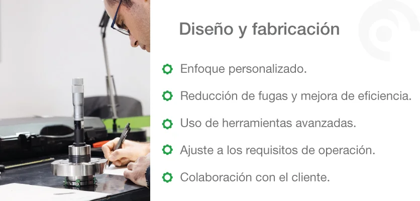 Ingeniero trabajando en una pieza mecánica personalizada con enfoque en diseño y fabricación.