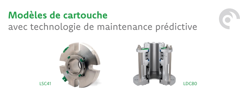 Modèles de cartouche LSC41 et LDC80 avec technologie de maintenance prédictive.