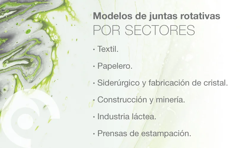 Modelos de juntas rotativas por sectores industriales