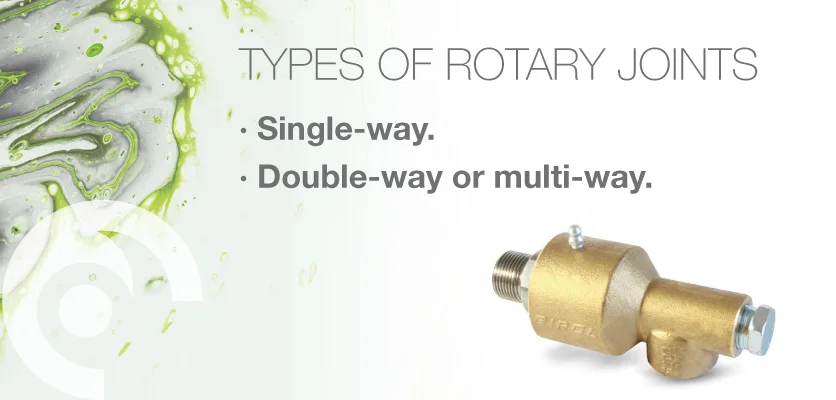 Types of rotary joints with single-way and double-way options