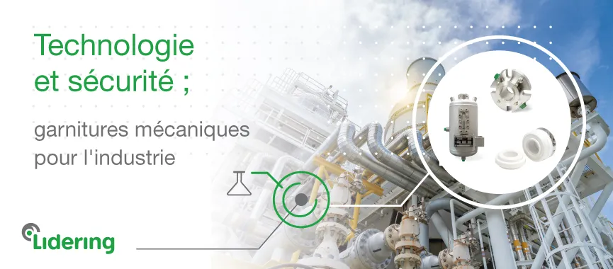 Couverture de blog pour les garnitures mécaniques dans l'industrie chimique par Lidering.