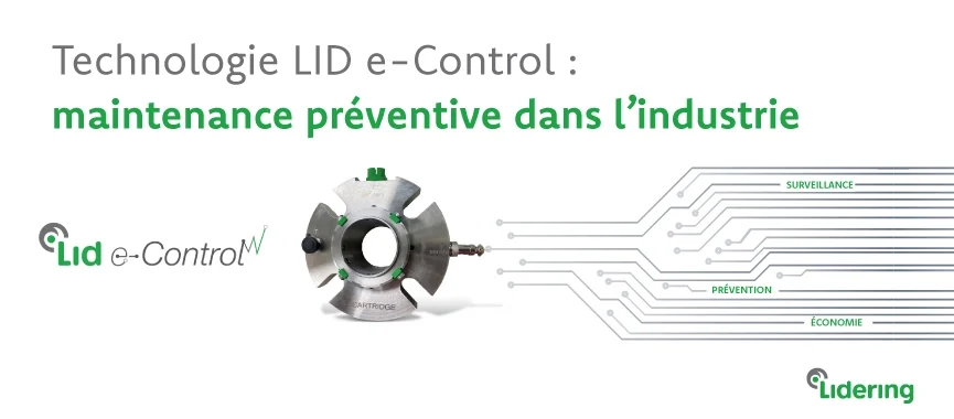 Technologie LID e-Control pour la maintenance préventive dans l'industrie, mettant en avant la surveillance et l’efficacité.